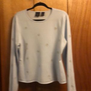 Light blue pull over sweater